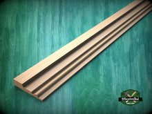 Load image into Gallery viewer, Versatile Natural Wood Moulding with Convex Strip - Ideal for Interior Decor, 40" wooden moulding for cornices , 1 pc, Unpainted, Baguette