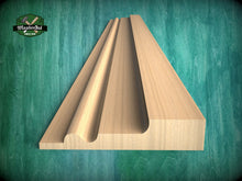 Load image into Gallery viewer, Versatile Natural Wood Moulding with Convex Strip - Ideal for Interior Decor, 40" wooden moulding for cornices , 1 pc, Unpainted, Baguette