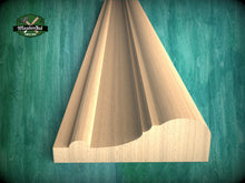 Load image into Gallery viewer, Refined Carved Wooden Moulding - Classic and Modern Design, 40" Elegant Wood Detail, 1 pc, Unpainted, Carved Baguette