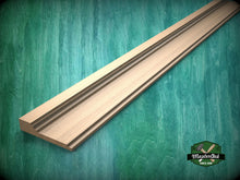 Load image into Gallery viewer, Stepped Profile Wood Molding - Elegant and Versatile Trim, 40" wood molding for walls and ceilings , 1 pc, Unpainted, Baguette