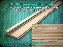 Load image into Gallery viewer, Stepped Profile Wood Molding - Elegant and Versatile Trim, 40" wood molding for walls and ceilings , 1 pc, Unpainted, Baguette