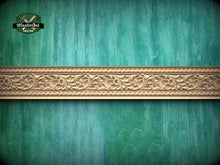 Load image into Gallery viewer, Renaissance Foliate Scroll Molding - Artistic Wood Decor, 40", 1 pc, Unpainted, Unique Architectural Detail, Carved Baguette