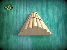 Load image into Gallery viewer, Customizable Reed & Ribbon Wood Molding - Classic Elegance, 40" Versatile Wood Trim, 1 pc, Unpainted, Carved Baguette