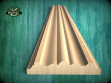 Load image into Gallery viewer, Refined Multi-Stepped Edge Wood Moulding - Perfect for Interior Enhancement, 40" wood molding for walls, 1 pc, Unpainted, Baguette