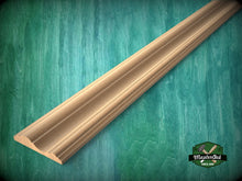 Load image into Gallery viewer, Natural Wood Moulding with Subtle Ridges - Ideal for Sophisticated Interiors, 40" wood molding for walls, 1 pc, Unpainted, Baguette