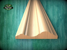 Load image into Gallery viewer, Natural Wood Moulding with Subtle Ridges - Ideal for Sophisticated Interiors, 40" wood molding for walls, 1 pc, Unpainted, Baguette