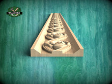 Load image into Gallery viewer, Celtic Rose Knot Wood Molding –  Symbolic Heritage Accent,  40" Intricate Celtic Knot, 1 pc, Unpainted, Baguette