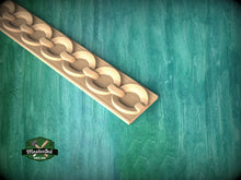 Load image into Gallery viewer, Continuous Ring Chain Moulding - Modern and Traditional Decor , 40" Classic & Modern Decor, 1 pc, Unpainted, Wood Carved Baguette