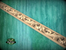 Load image into Gallery viewer, Flowing Line of Acanthus Foliage – Renaissance Acanthus Leaf Moulding, 40", 1 pc, Unpainted, Wooden Baguette, Furniture Moulding