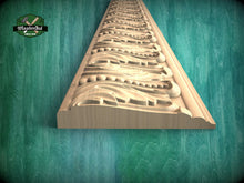 Load image into Gallery viewer, Beaded Acanthus Leaf Wood Molding - Rich Textured Detail, 40" , 1 pc, Unpainted, Dynamic Foliate Wood Baguette