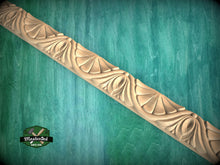 Load image into Gallery viewer, Sweeping Drapery Effect Wood Moulding - Sophisticated Home Detail, 40" Elegant Wood Detail, 1 pc, Unpainted, Carved Baguette