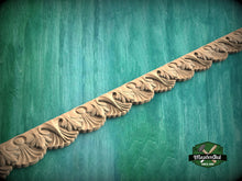Load image into Gallery viewer, Baroque Style Cascade Molding - Ornate Architectural Element, 40" Decorative wooden moulding , 1 pc, Unpainted, Wood Baguette