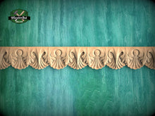 Load image into Gallery viewer, Baroque Style Cascade Molding - Ornate Architectural Element, 40" Decorative wooden moulding , 1 pc, Unpainted, Wood Baguette