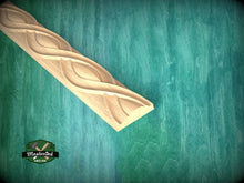Load image into Gallery viewer, Scandinavian Inspired Continuous Loop Molding, 40" Elegant Wood Detail, 1 pc, Unpainted, Carved Baguette