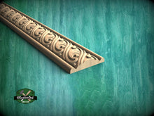 Load image into Gallery viewer, Scroll Leaf Harmony Moulding , 40" Classic & Modern Decor, 1 pc, Unpainted, Wood Carved Baguette