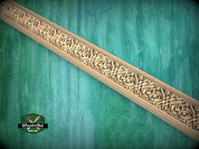 Load image into Gallery viewer, Intricate Celtic Knot Wood Moulding – Wood Carved Design, 40", 1 pc, Unpainted, Baguette