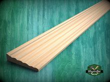 Load image into Gallery viewer, Elegant Wavy Natural Wood Base Moulding - Versatile Trim for Home Decor, 40" wooden moulding for cornices , 1 pc, Unpainted, Baguette