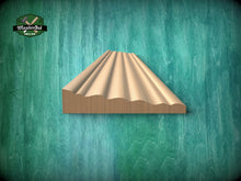 Load image into Gallery viewer, Elegant Wavy Natural Wood Base Moulding - Versatile Trim for Home Decor, 40" wooden moulding for cornices , 1 pc, Unpainted, Baguette