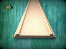 Load image into Gallery viewer, Modern Rounded Edge Wood Base Molding - Minimalist Home Decor, 40" Wood Base Moulding with Rounded Top, Carved wooden Baguette