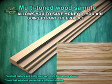 Load image into Gallery viewer, Versatile Natural Wood Moulding with Convex Strip - Ideal for Interior Decor, 40" wooden moulding for cornices , 1 pc, Unpainted, Baguette