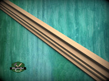 Load image into Gallery viewer, Versatile Natural Wood Moulding with Convex Strip - Ideal for Interior Decor, 40" wooden moulding for cornices , 1 pc, Unpainted, Baguette