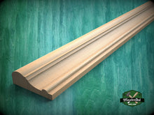 Load image into Gallery viewer, Refined Carved Wooden Moulding - Classic and Modern Design, 40" Elegant Wood Detail, 1 pc, Unpainted, Carved Baguette