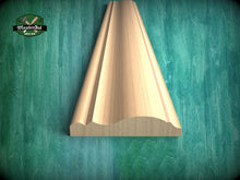 Load image into Gallery viewer, Natural Wood Molding with Curved Profile - Ideal for Elegant Interiors, 40" wood molding for walls and ceilings , 1 pc, Unpainted, Baguette