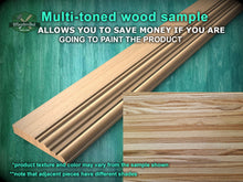 Load image into Gallery viewer, Natural Wood Carved Moulding with Layered Design - Versatile Home Decor, 40" wood molding for walls and ceilings , 1 pc, Unpainted, Baguette