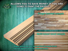 Load image into Gallery viewer, Natural Wood Carved Moulding with Layered Design - Versatile Home Decor, 40" wood molding for walls and ceilings , 1 pc, Unpainted, Baguette