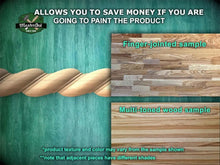 Load image into Gallery viewer, Spiral Carved Wooden Moulding – Classical Design Accen, 40" Elegant Wood Detail, 1 pc, Unpainted, Carved Baguette, Twisted Rope Wood Molding