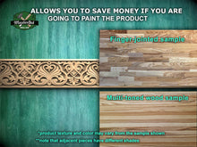 Load image into Gallery viewer, Baroque Heart Scroll Wood Molding – Classic Ornate Carved Design, 40", 1 pc, Unpainted, Baguette