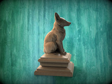 Load image into Gallery viewer, Custom order. Full-length fox - Animal Figurines, Wooden Finial for Staircase Newel Post with Square Base, 1pc, Material Ash Wood.