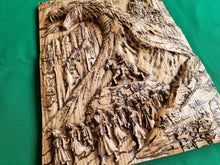 Load image into Gallery viewer, Dragon wood painting, wall decor carving, Dragon birthday gift, wall art decor panel