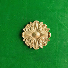 Load image into Gallery viewer, Carved Flower Unpainted, 1 piece, Home Wall Embellishments, wood onlays, wood wall art decor