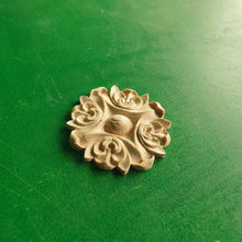 Load image into Gallery viewer, Carved Flower Unpainted, 1 piece, Home Wall Embellishments, wood onlays, wood wall art decor