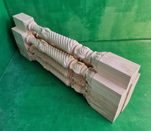 Load image into Gallery viewer, Wooden baluster for the stairs or balustrade, carved banister of wood, stair balusters, Custom size wood balusters for stairs