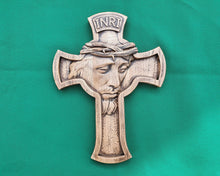 Load image into Gallery viewer, Wooden Jesus in the Cross, Catholic cross, carved wooden cross, wooden cross, Catholic cross, Jesus Christ