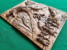 Load image into Gallery viewer, Dragon wood painting, wall decor carving, Dragon birthday gift, wall art decor panel