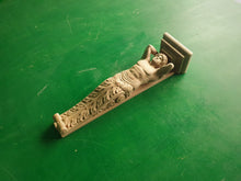 Load image into Gallery viewer, Atlant Carved Wooden Corbels Unpainted, telamon, Home Wall Embellishments, wood onlays, wood wall art decor