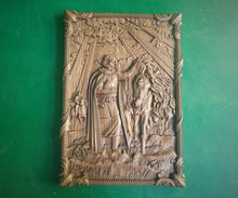 Load image into Gallery viewer, Farewell to the horse wood panel, Wall art, Wall decor, Wall hanging, Celtic wood carving, Viking carving