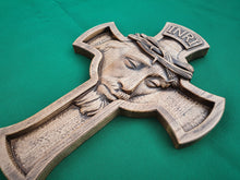 Load image into Gallery viewer, Wooden Jesus in the Cross, Catholic cross, carved wooden cross, wooden cross, Catholic cross, Jesus Christ