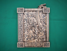 Load image into Gallery viewer, Thor statue, Ragnarok, Mjollnir, norse gods, wood carving altar heathen asatru viking god and goddes sculpture wooden scandinavian pantheon