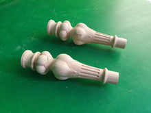 Load image into Gallery viewer, Baroque style Legs, Set 2pc, for the table, classic style legs wardrobe legs wooden feets queen anne style
