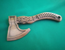 Load image into Gallery viewer, Viking Ax made of oak, Odin's Axe, Viking Decor Scandinavian, Norse mythology