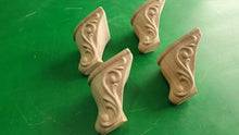 Load image into Gallery viewer, Carved Cabriole Legs, Set 4pc, for the cupboard, baroque Style, wooden legs, furniture leg