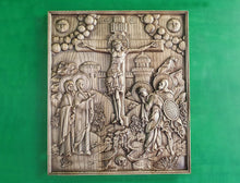 Load image into Gallery viewer, Easter gift Crucifixion of Christ, religious carved icon, wood carvings religious gifts wood wall art