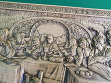 Load image into Gallery viewer, Last Supper Carved Panel, religious carved icon, wood carvings religious gifts 3d last supper