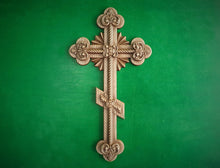 Load image into Gallery viewer, Carved Wooden Cross, Wood Crucifix, wall hanging, religious art