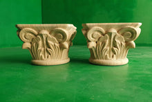 Load image into Gallery viewer, Carved WoodenCapitels, 2 pieces set