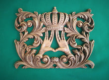 Load image into Gallery viewer, Aron Kodesh Top Decor, Hands and Crown